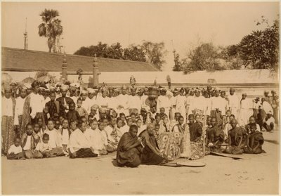 Devotions at the Arakan Pagoda, Mandalay, Burma by Felice Beato